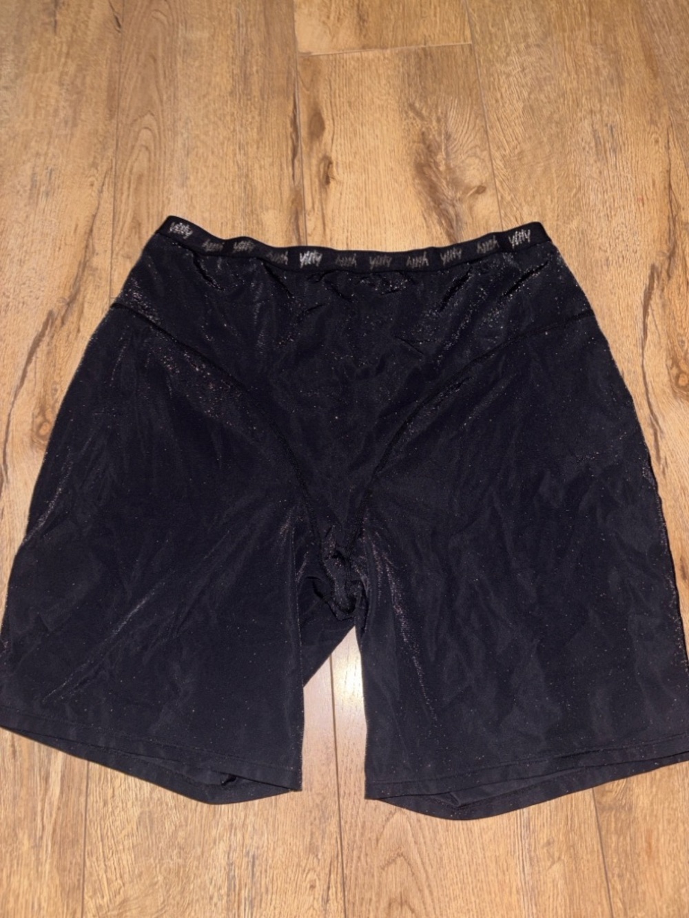 YITTY Black High-Waist Sparkle Bike Shorts